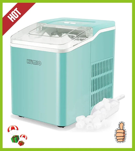 Ice Makers Countertop: 9 Bullet Ice in 6 Mins, 26.5 lbs/Day
