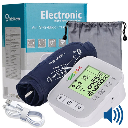 BP Monitor: Voice-Enabled Upper Arm Blood Pressure Meter