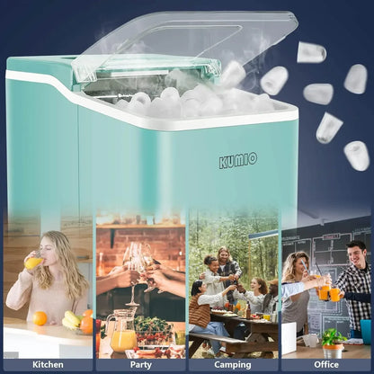 Ice Makers Countertop: 9 Bullet Ice in 6 Mins, 26.5 lbs/Day